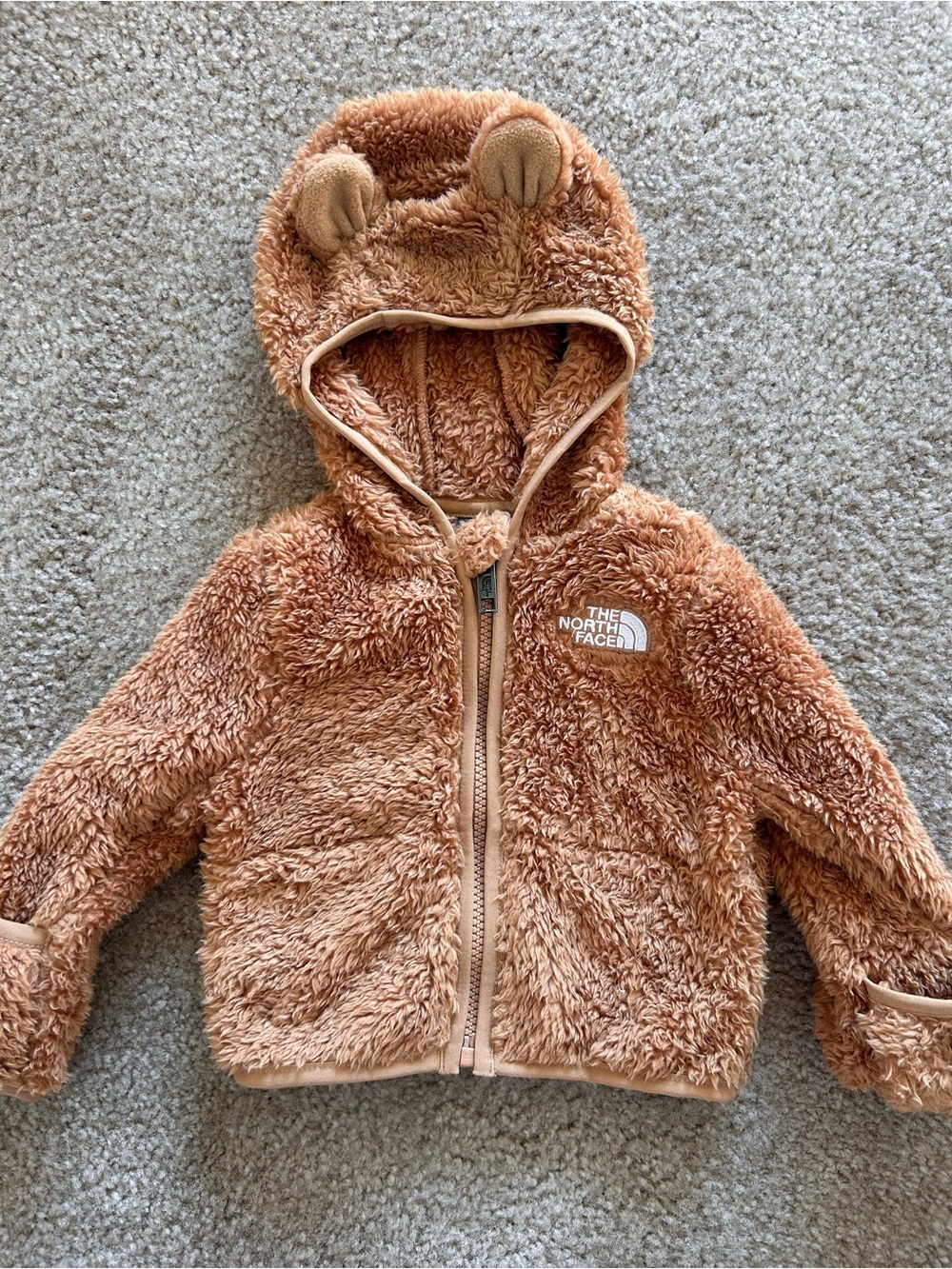 The North Face Unisex Baby Campshire Full Zip Hoodie 3-6 Months Teddy Brown